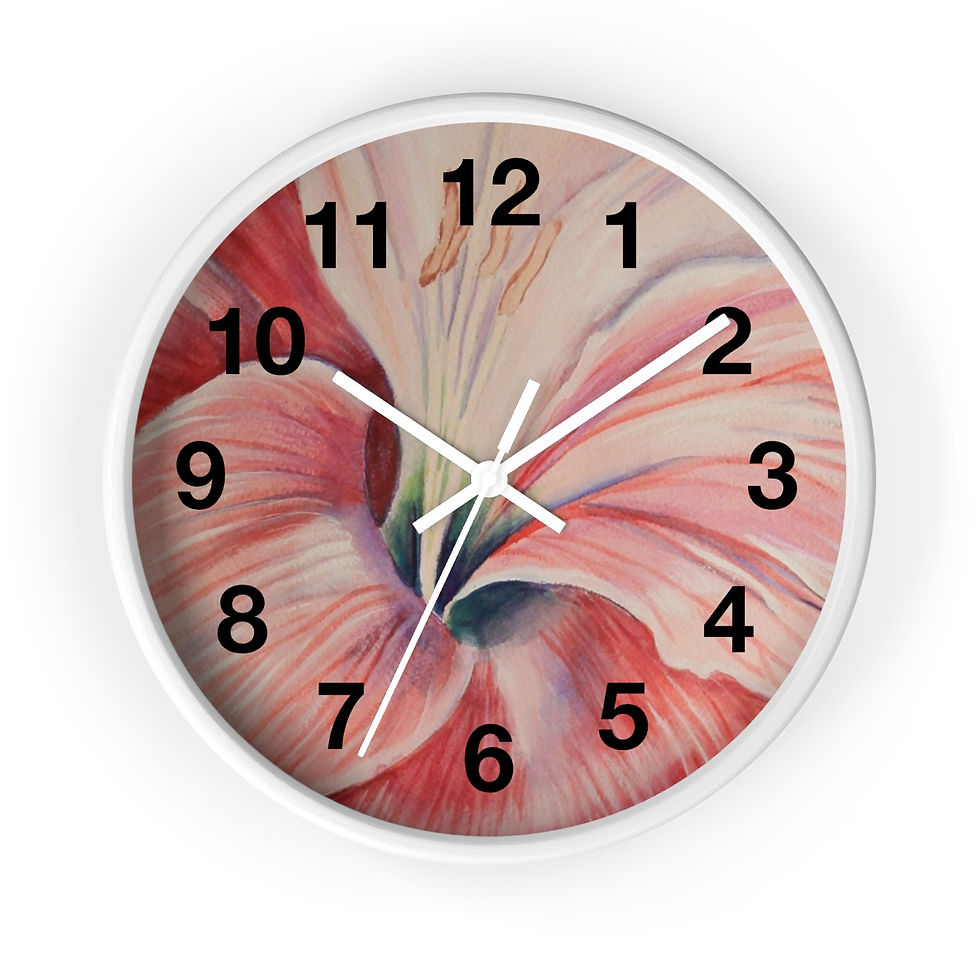 Thumbnail:   Artist print of Amaryllis on  Wall Clock (0410)