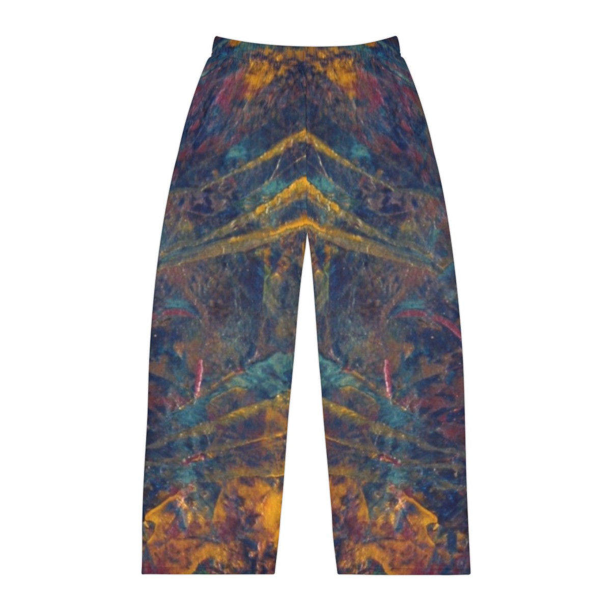 Artist's Print on Men's Pajama Pants (AOP) (0543) Navy and Yellow