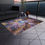 Thumbnail: Outdoor Rug with Artist's Print (0527) Brown Blue Beige