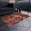 Thumbnail: Outdoor Rug with Artist's Print (0538) Red Brown Yellow Beige