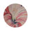 Thumbnail: Round Chenille Rug with Artist's print  (0410) of Amaryllis in Bloom.