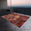 Thumbnail: Outdoor Rug with Artist's Print (0538) Red Brown Yellow Beige