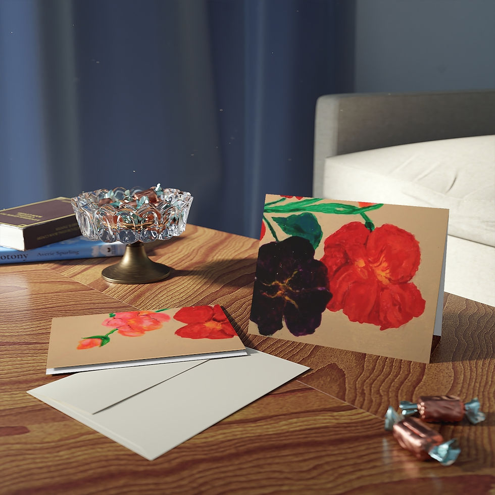 Thumbnail: Artist's print on Greeting cards  (Thank you so very much) (8, 16, 24 pcs)(0147)