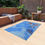Thumbnail: Outdoor Chenille Rug with Artist's Print (0610) Pastel Blue and light brown