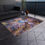 Thumbnail: Outdoor Rug with Artist's Print (0527) Brown Blue Beige