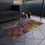 Thumbnail: Outdoor Rug with Artist's Print (0537) Yellow Blue Rose