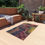 Thumbnail: Outdoor Rug with Artist's Print (0537) Yellow Blue Rose