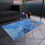 Thumbnail: Outdoor Chenille Rug with Artist's Print (0610) Pastel Blue and light brown