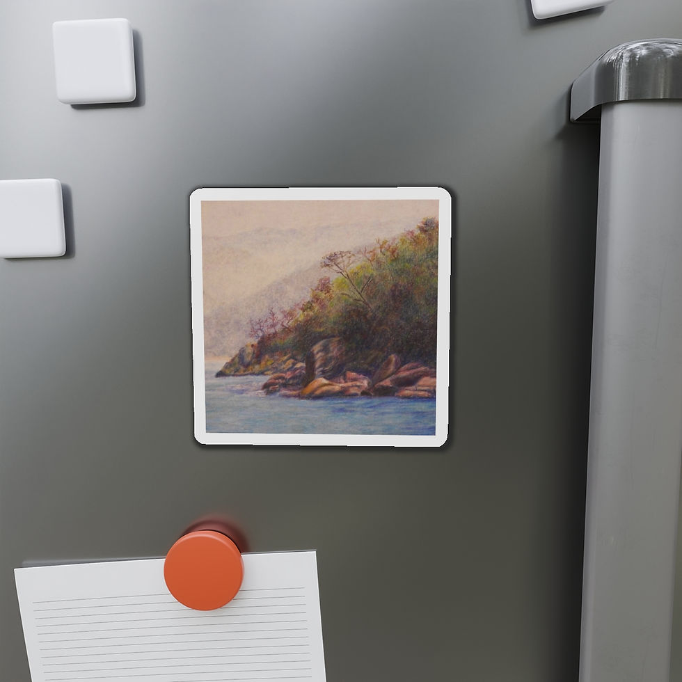 Thumbnail: Artist's print on Die-Cut Magnets (0194 Mexico Coastline)