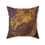 Thumbnail: Square Pillow - Gold Purple Orang Black Abstract Design (0533)