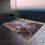 Thumbnail: Outdoor Rug with Artist's Print (0527) Brown Blue Beige