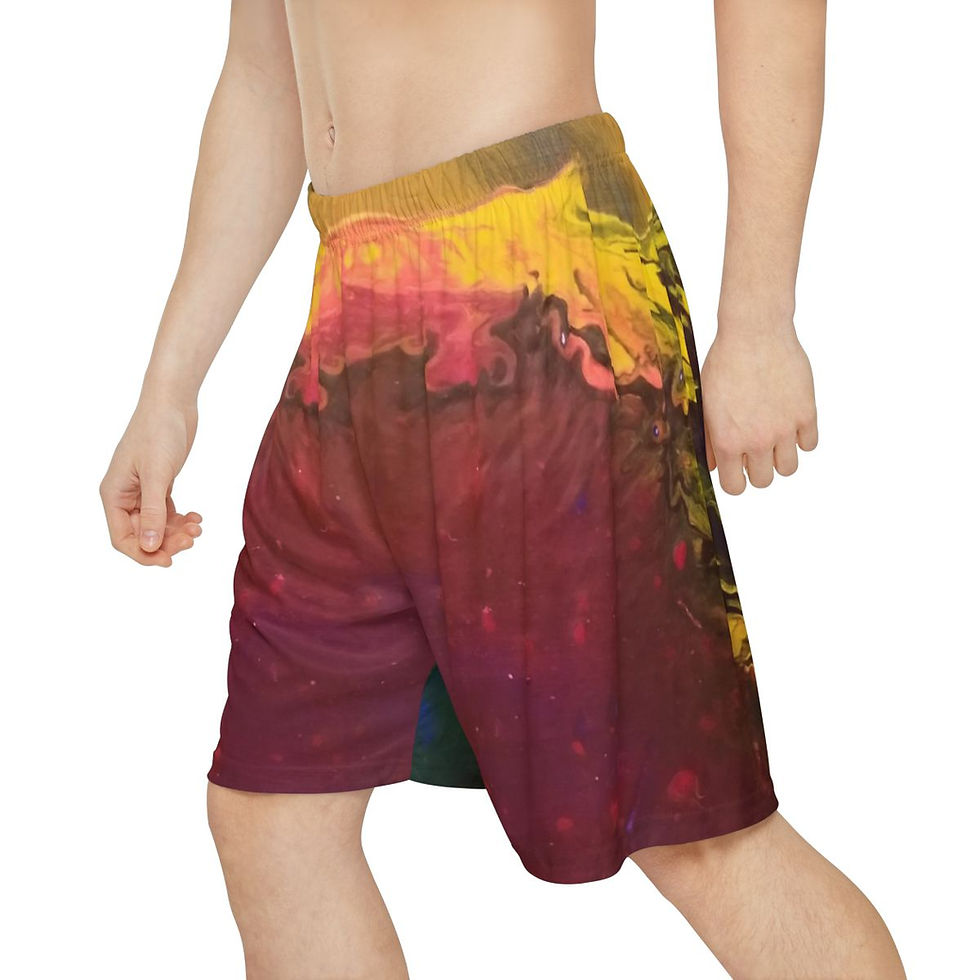 Thumbnail: Artists print in red yellow blue on Men’s Sports Shorts (AOP) (0140)