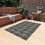 Thumbnail: Outdoor Chenille Rug with Artist's Print (0525) Blue Brown Aqua Pattern
