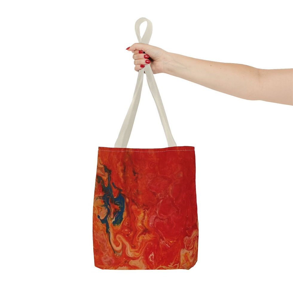 Thumbnail: Artist's print in Red yellow Blue on Tote Bag (AOP) (0141)