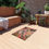 Thumbnail: Outdoor Rug with Artist's Print (0541) Pink Green Beige