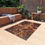 Thumbnail: Outdoor Rug with Artist's Print (0535) Yellow Red White Brown
