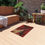 Thumbnail: Outdoor Rug with Artist's Print (0450) Red Black white