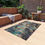 Thumbnail: Outdoor Rug with Artist's Print (0525) Blue Brown Aqua