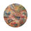 Thumbnail: Round Chenille Rug with Artist's print in Pink Beige Blue (0539)