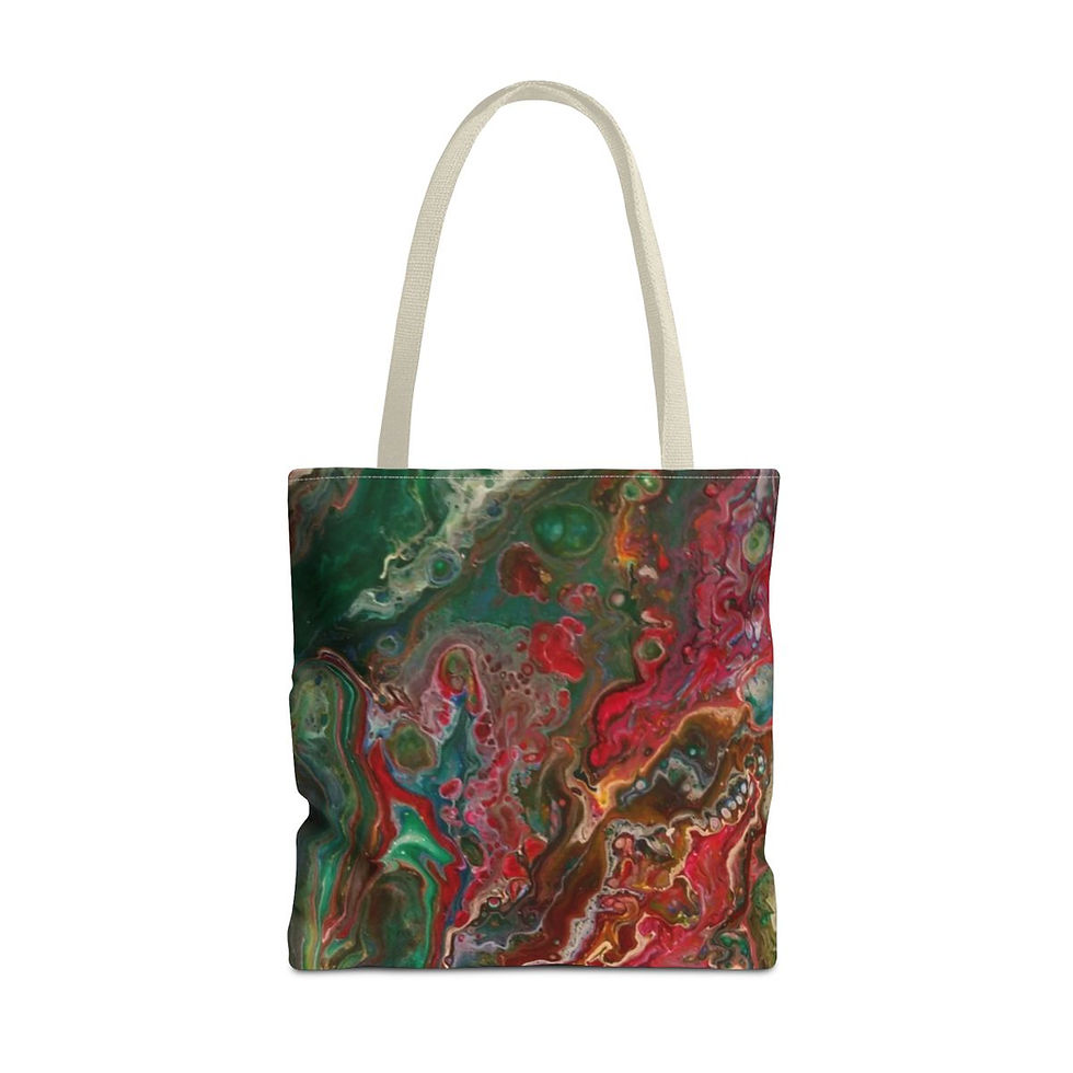 Thumbnail: Artist's Print on Tote Bag (AOP) (0068) vivid pattern