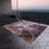 Thumbnail: Outdoor Rug with Artist's Print (0527) Brown Blue Beige