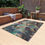 Thumbnail: Outdoor Rug with Artist's Print (0525) Blue Brown Aqua