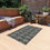 Thumbnail: Outdoor Chenille Rug with Artist's Print (0525) Blue Brown Aqua Pattern