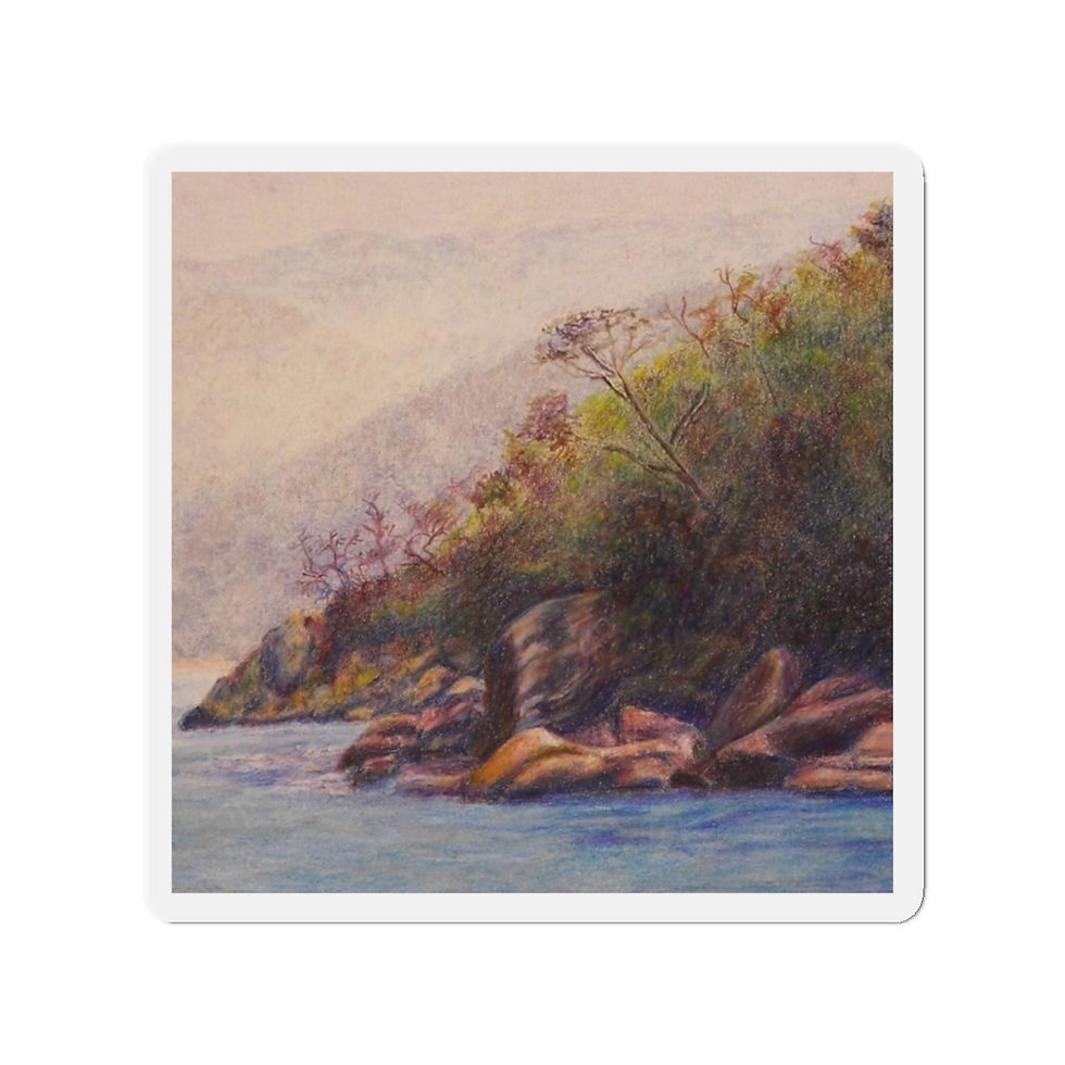 Thumbnail: Artist's print on Die-Cut Magnets (0194 Mexico Coastline)