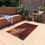 Thumbnail: Outdoor Rug with Artist's Print (0450) Red Black white