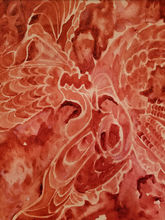 abstract done in orange and white with Angels