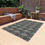 Thumbnail: Outdoor Chenille Rug with Artist's Print (0525) Blue Brown Aqua Pattern