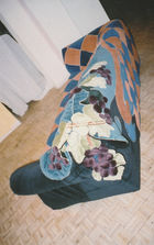 velvet grapes, velvet leaves, soft sculpture upholstery