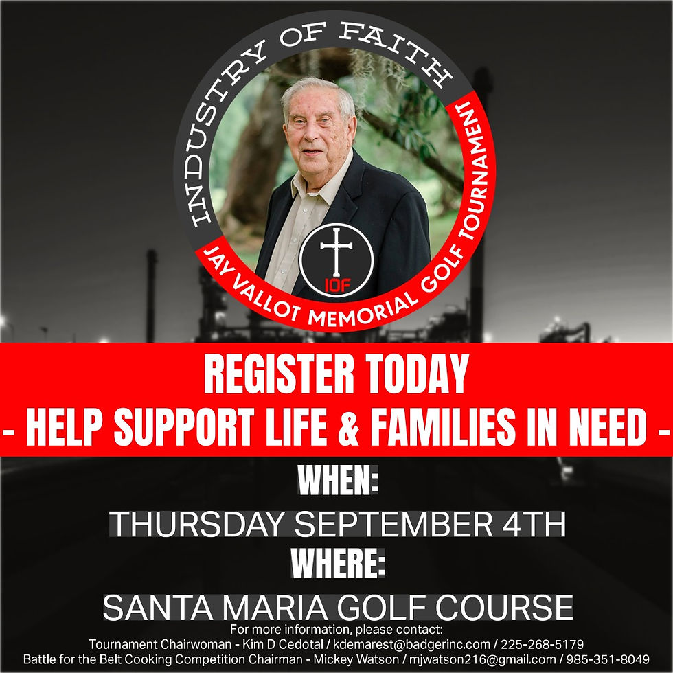INDUSTRY OF FAITH - JAY VALLOT MEMORIAL GOLF TOURNAMENT
