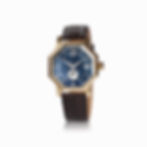 838 Octavo Quartz Watch - 18ct Yellow Gold with Blue Slate Dial - Front