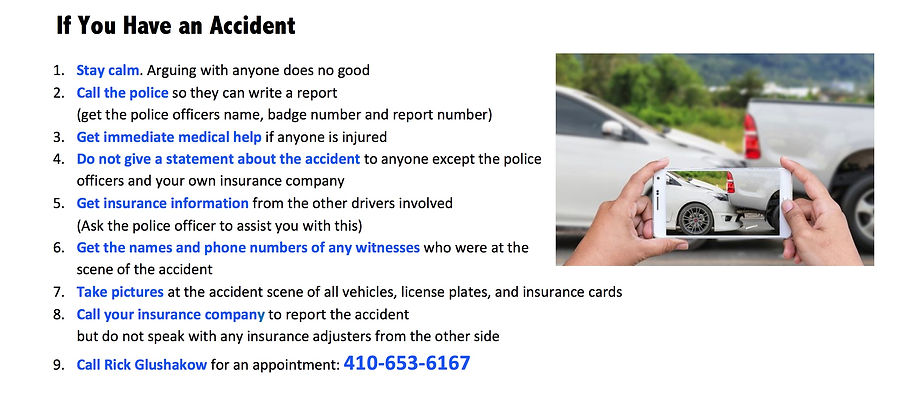 9 tips for when you have an accident