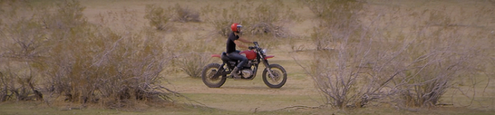 Triumph Scrambler Street Sled in the Desert