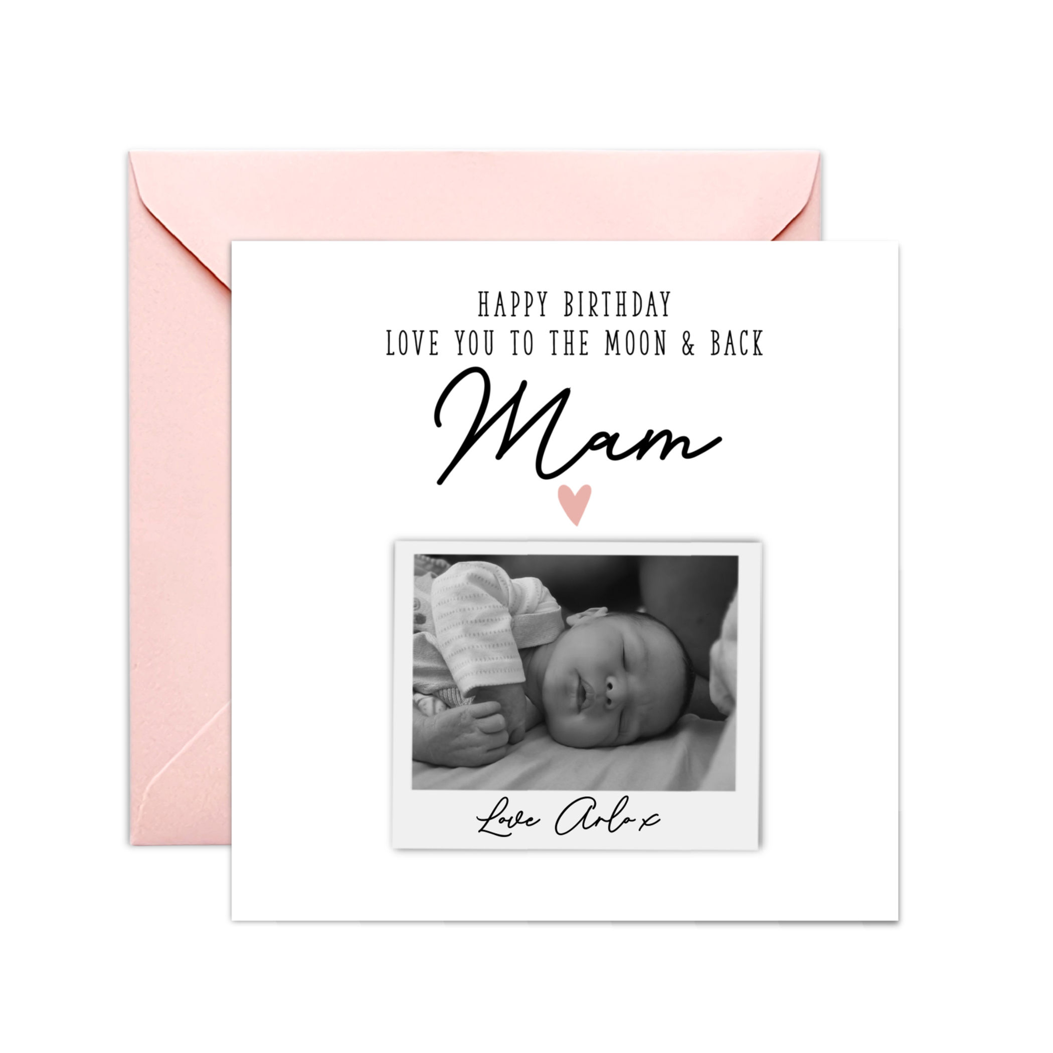 Personalised Mam Birthday Card - Photo Card
