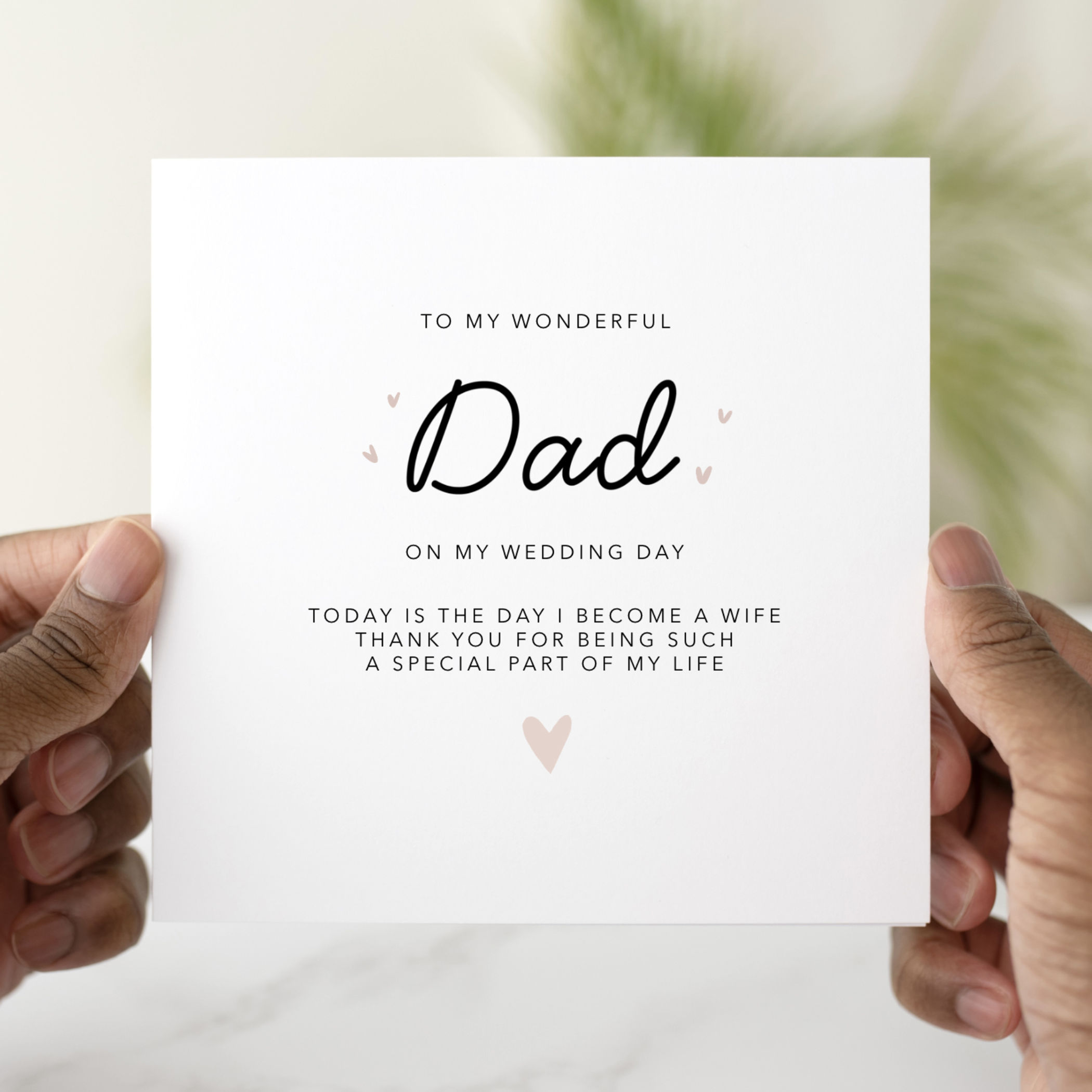 Poem Dad Wedding Day Card - On My Wedding