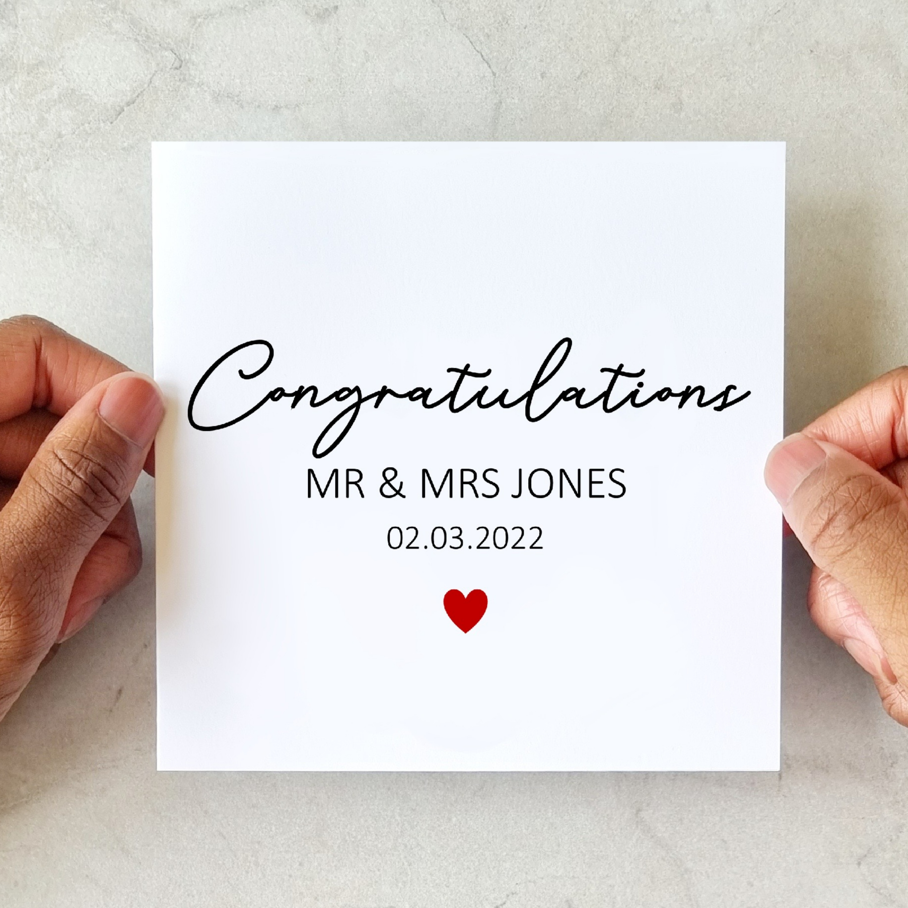 Personalised Wedding Card - Congratulations