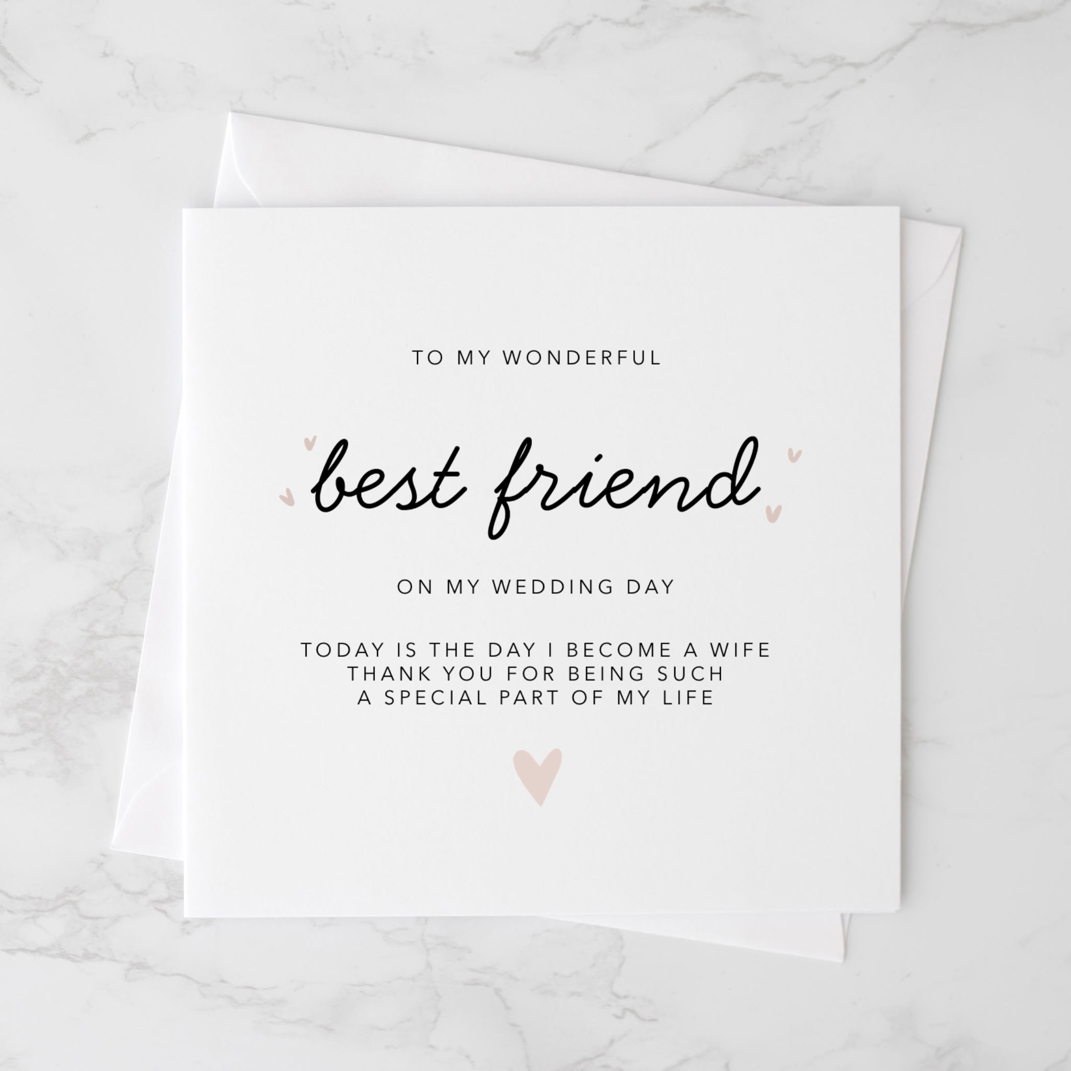 Best Friend Wedding Card - On My Wedding