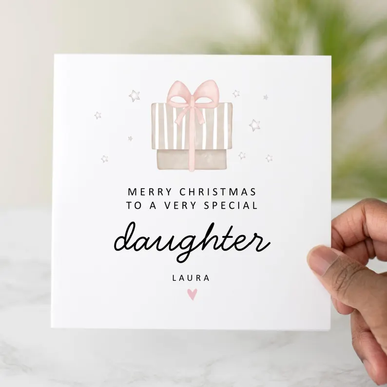 Personalised Daughter Christmas Card - Gift