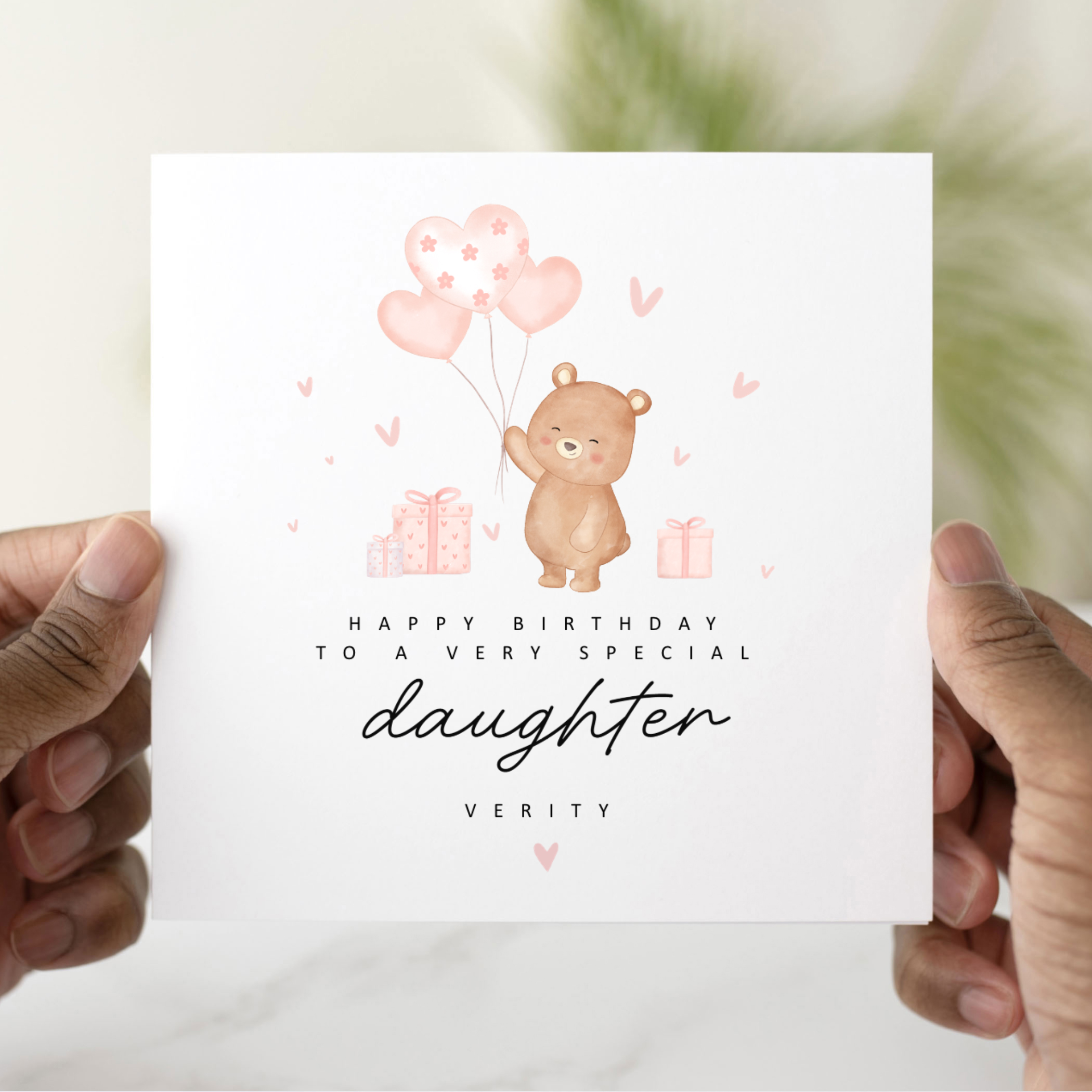 Personalised Cute Daughter Birthday Card