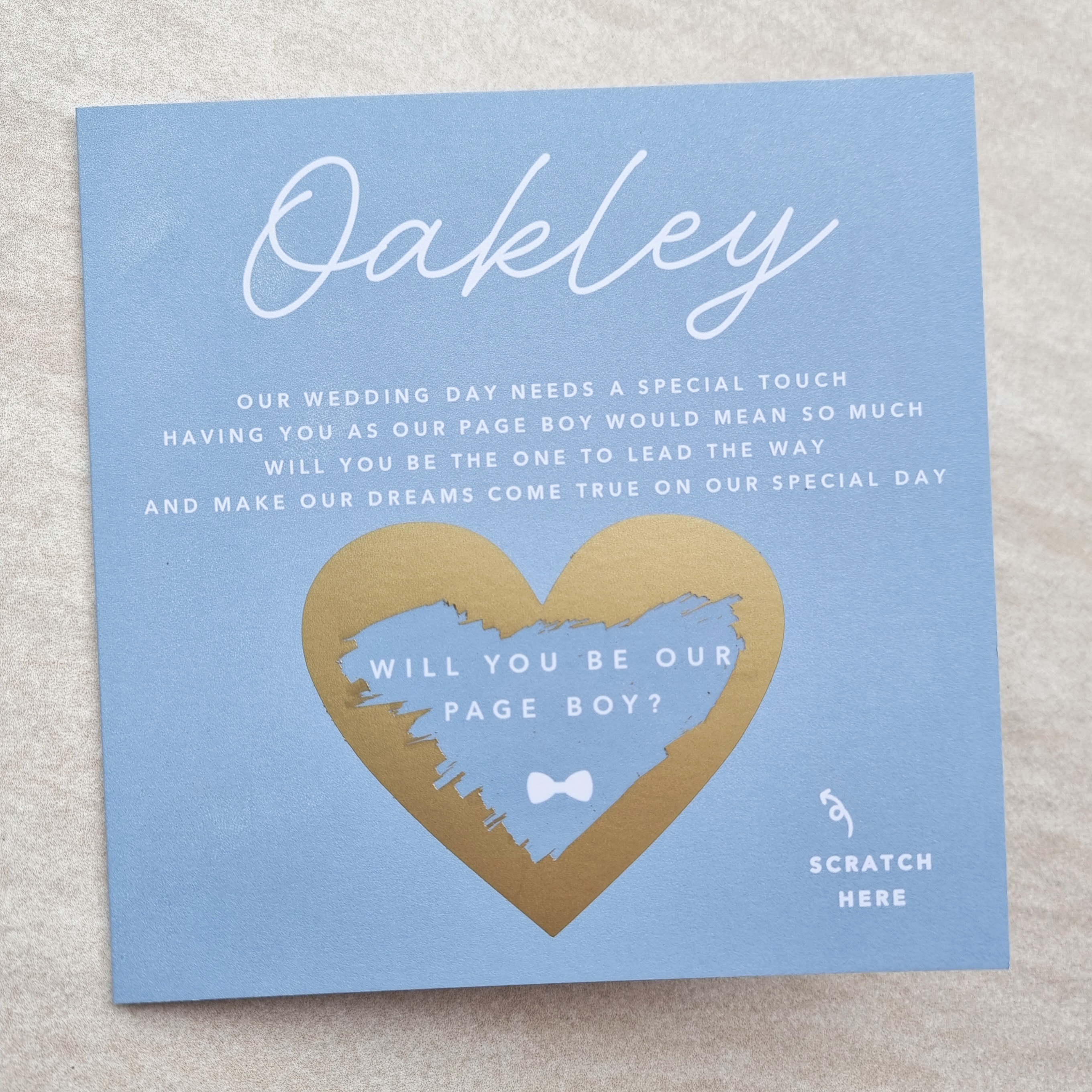 Poem Will You Be Our Page Boy Card - Scratch & Reveal