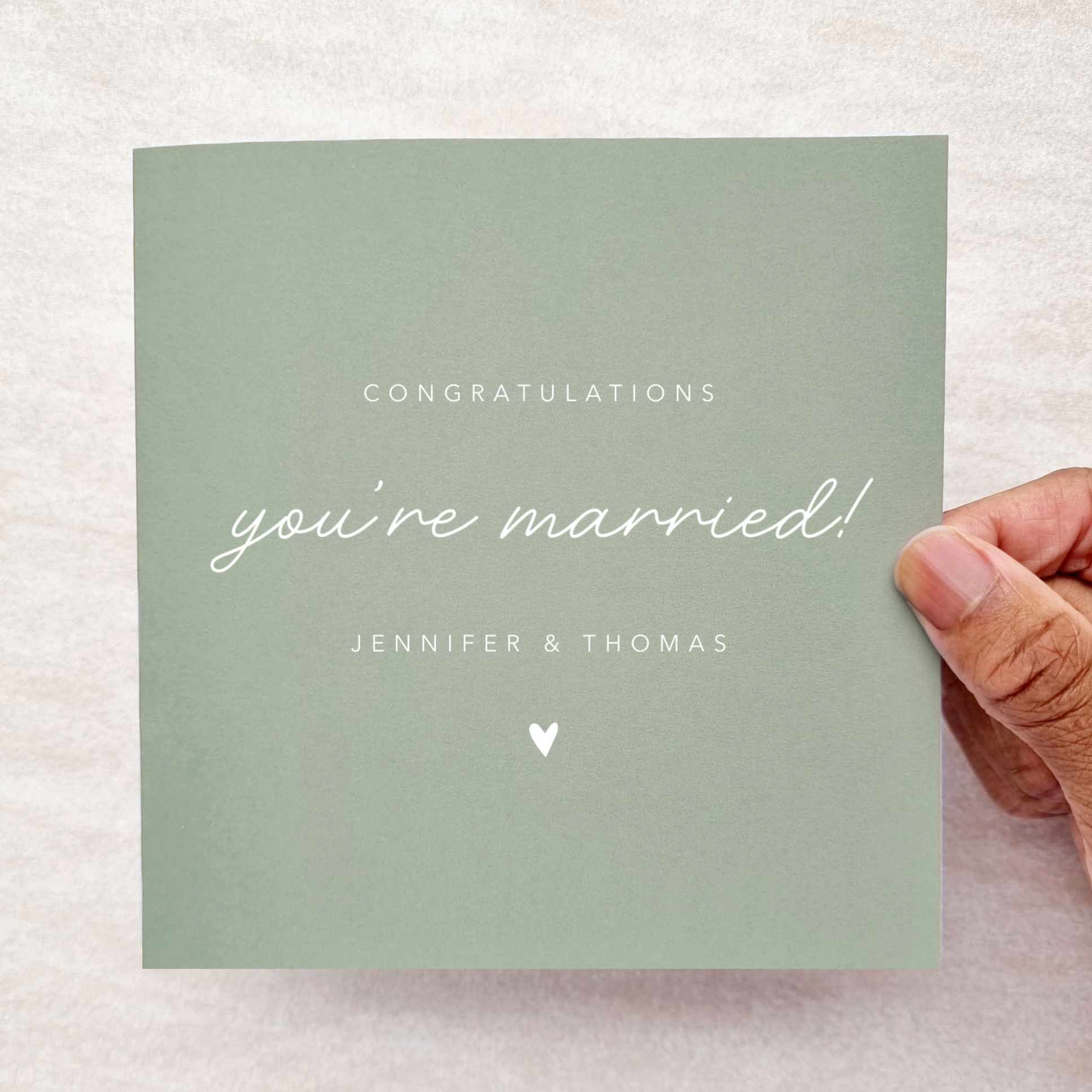 Congratulations Wedding Card - Just Married