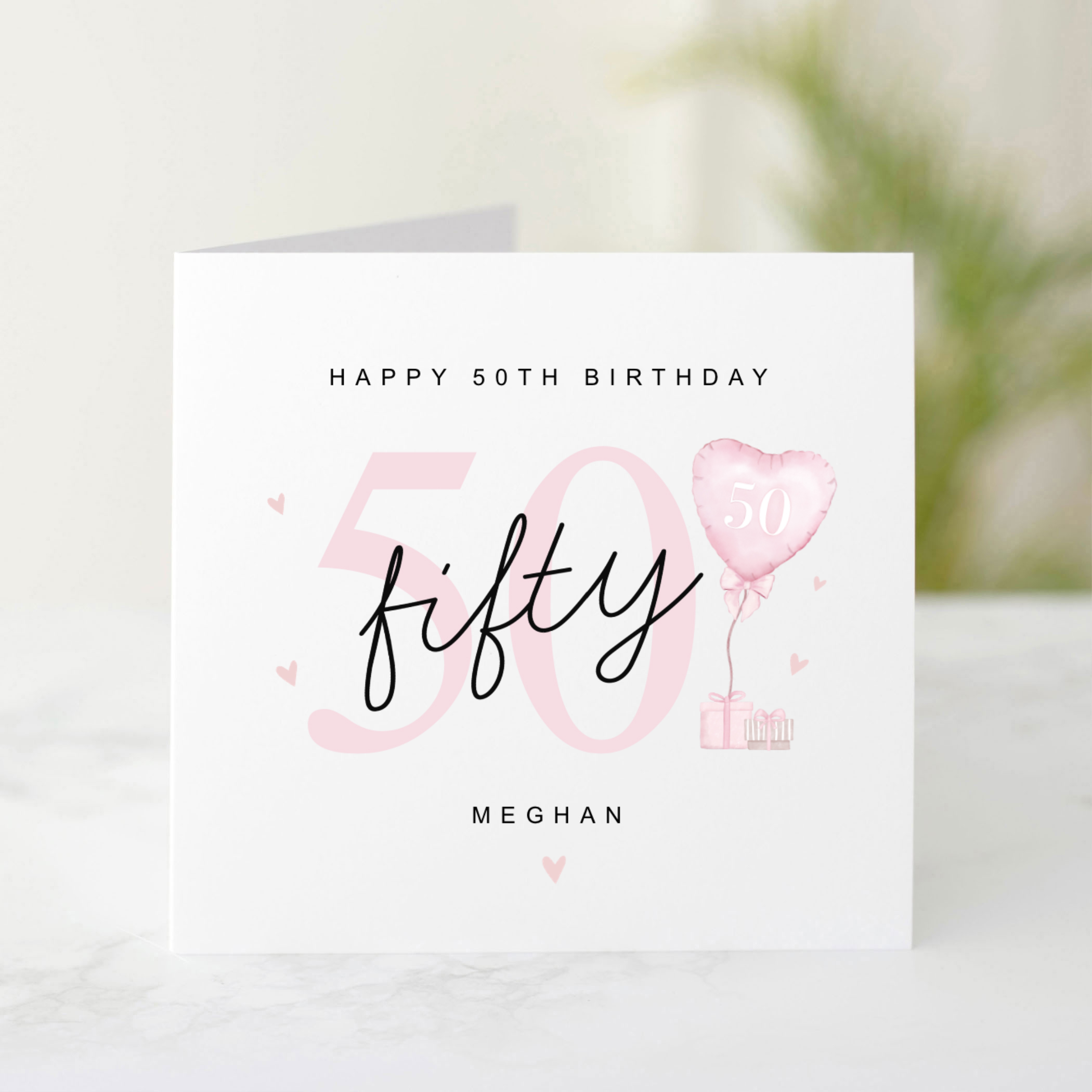 Personalised 50th Birthday Card