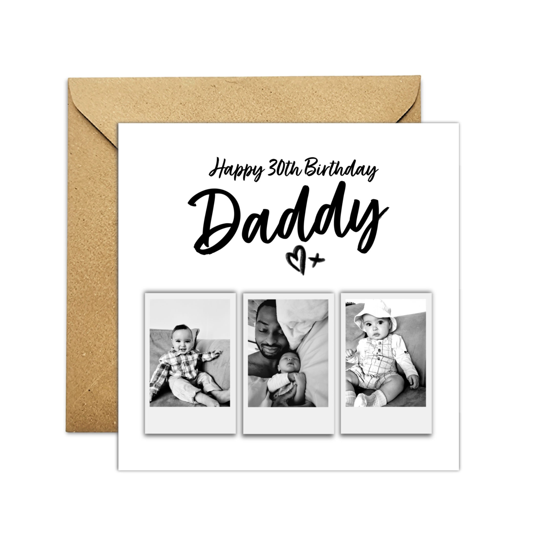 Personalised Any Age Daddy Birthday Card - Photo Card
