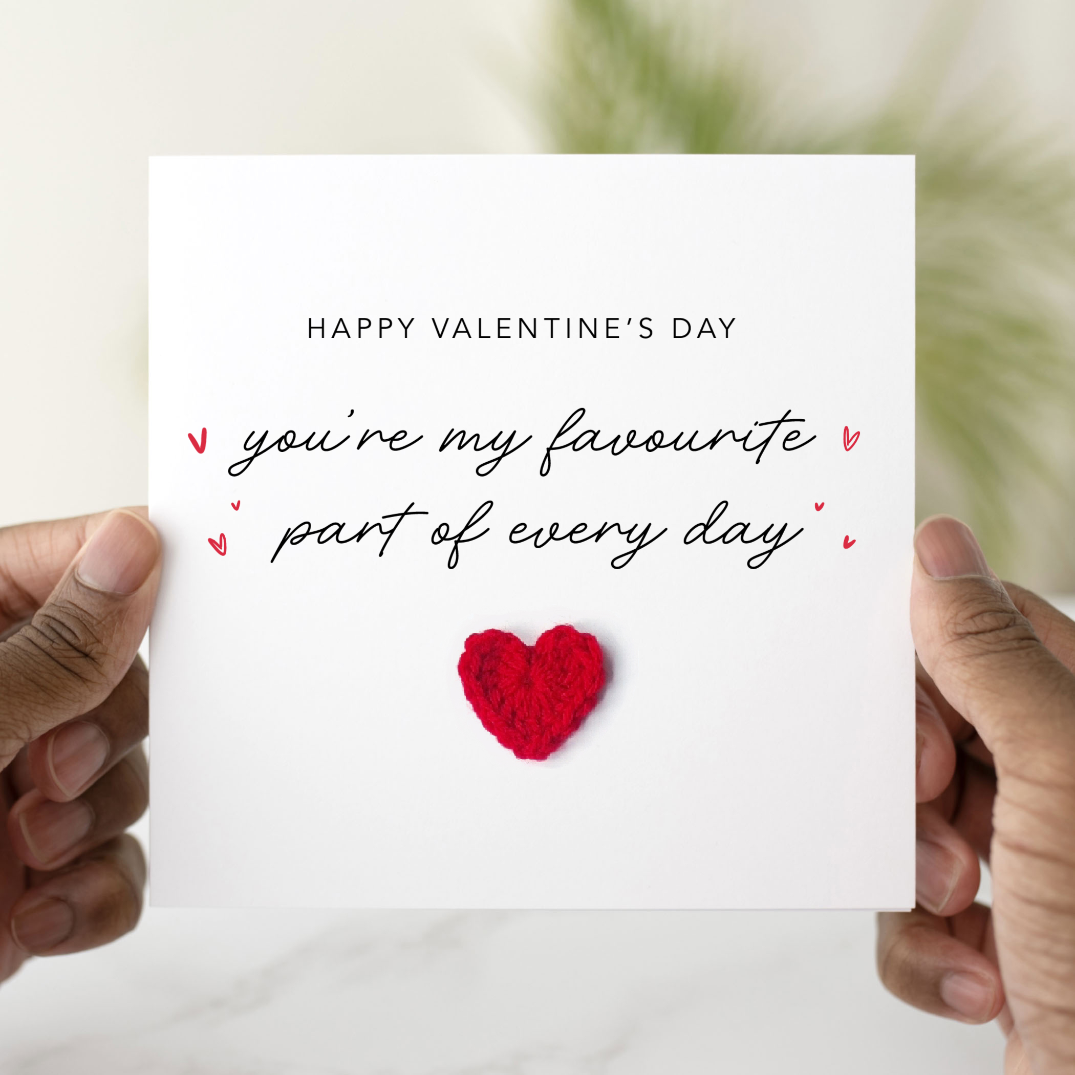 Part of Every Day Valentine's Day Card - Crochet Heart