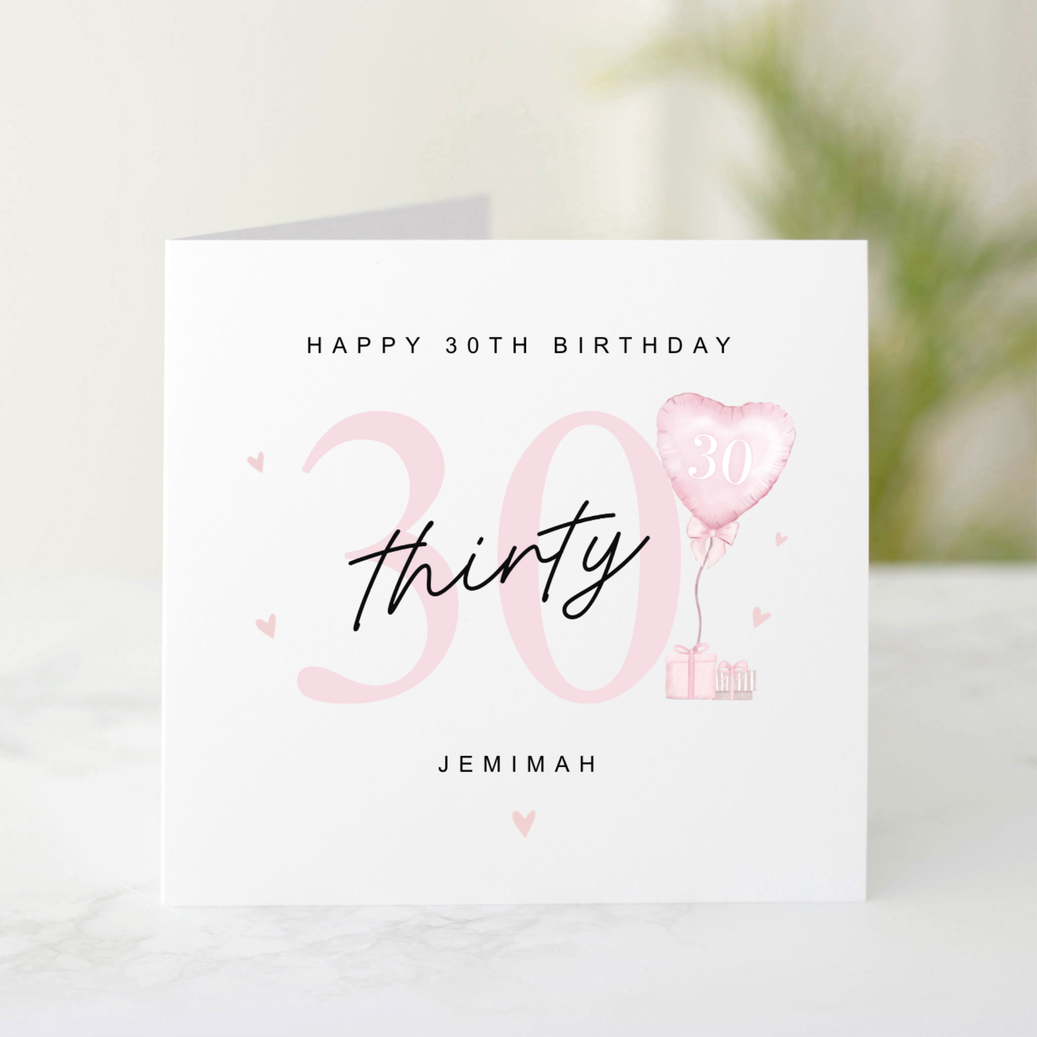 Personalised 30th Birthday Card
