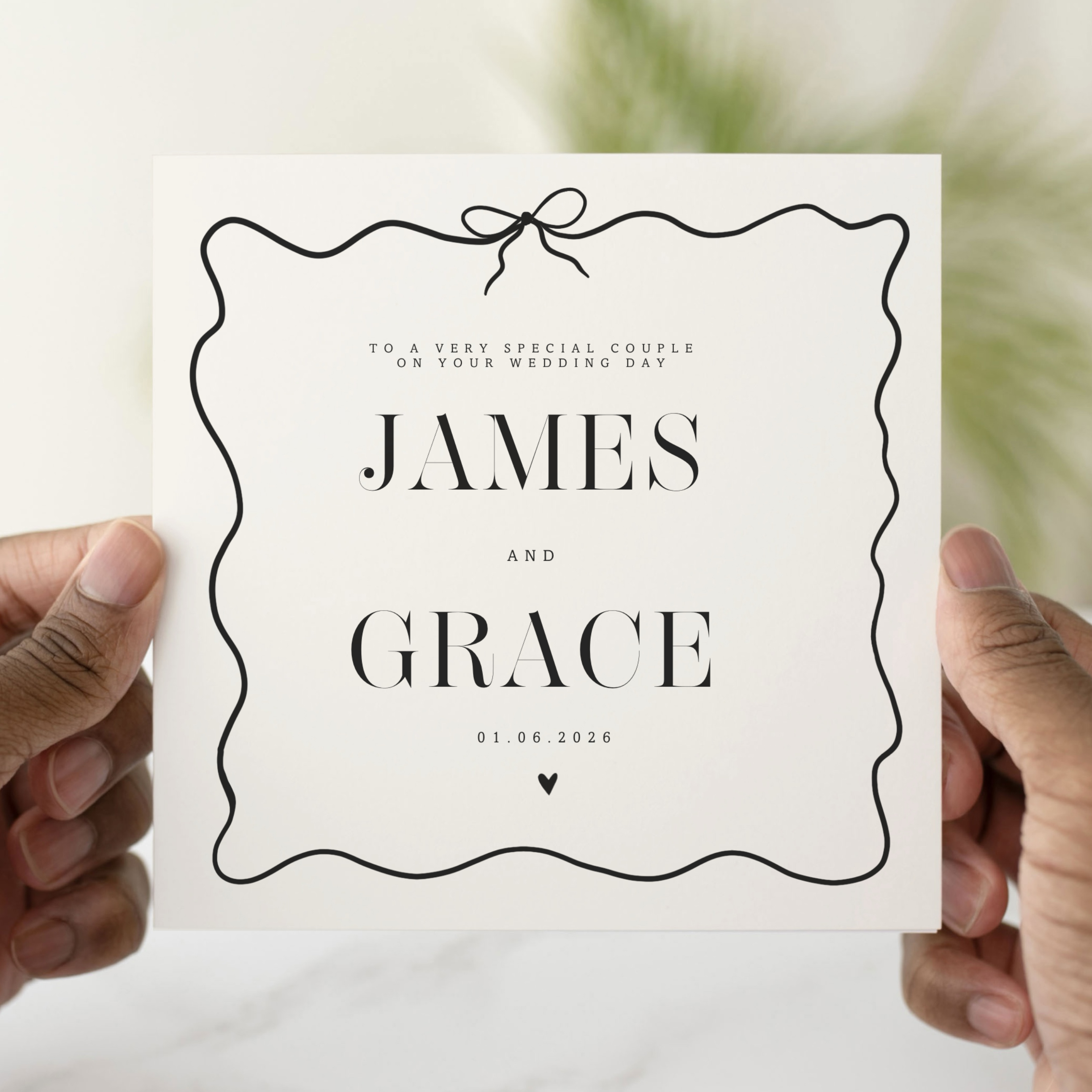 Personalised Wedding Day Card - Couple