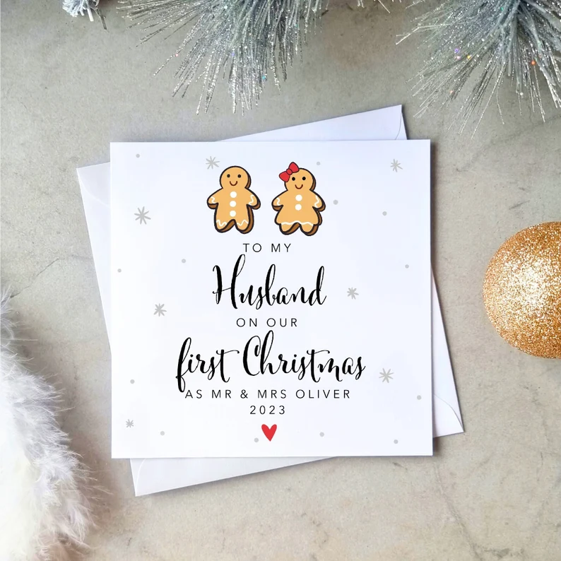 1st Christmas Married Christmas Card - Husband